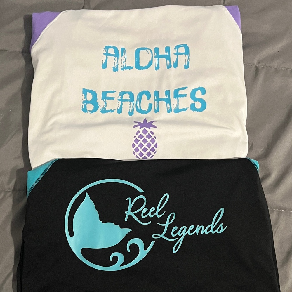 2x Reel Legends long sleeve SPF shirts